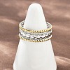 304 Stainless Steel Open Cuff Rings for Women RJEW-K301-04GP-1