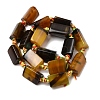 Natural Banded Agate Beads Strands G-H342-C01-02-3