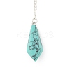 Synthetic Turquoise Cone Pointed Dowsing Pendulums G-A249-02S-05-2