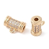 Brass Pave Clear Cubic Zirconia Beads KK-N256-08G-E-2