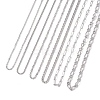 6Pcs 6 Styles 304 Stainless Steel Figaro Chain & Curb Chain & Box Chain & Water Wave Chain & Cable Chain Necklaces Sets for Women NJEW-JN05630-1