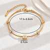 Vintage Luxurious Evil Eye Beaded Stainless Steel Bracelet Women Holiday Style QW9952-1-1