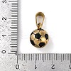 Trendy Necklace Findings 304 Stainless Steel FootBall/Soccer Ball Pendants STAS-L012-B01G-3