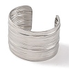 304 Stainless Steel Cuff Bangles for Women BJEW-D050-01S-2