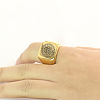 The Seven-Pointed Star Pattern 304 Stainless Steel Finger Rings FS-WGB7142-18-2