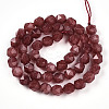 Dyed Natural White Jade Beads Strands G-T139-8mm-46O-3