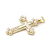 Brass Pave Shell Pendants X-KK-I708-17B-G-2