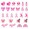26Pcs 13 Styles Breast Cancer Pink Awareness Ribbon Theme Alloy Enamel Pendants ENAM-TA0001-93-1