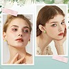 100Pcs Flat Round Stainless Steel Stud Earring Settings STAS-SP0001-61C-P-5