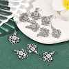 SHEGRACE Brass Pave Clear Cubic Zirconia Flower Chandelier Components Links XGRQ29316-393P-4