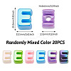 20Pcs UV Plating Opaque Acrylic European Beads OACR-TADJ0001-16E-3