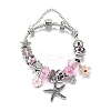 Alloy Enamel European Beads Charm Bracelets BJEW-F495-08P-2