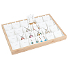 24 Grids Bamboo Pendant Display Trays with PU Imitation Leather Display Cards ODIS-WH0086-091A-02-1