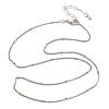 2MM Brass Satellite Chain Necklaces for Women NJEW-D302-49P-4