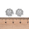 Brass Micro Pave Cubic Zirconia Beads Caps KK-B087-16B-P-3