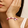 1Pc Heart Alloy Charm Bracelets BJEW-LP0015-23-1