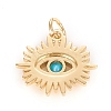 Brass Micro Pave Cubic Zirconia Pendants KK-O126-11G-2