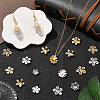 84Pcs 14 Styles Brass Bead Caps KK-BBC0021-15-3