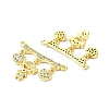 Rack Plating Brass Micro Pave Clear Cubic Zirconia Pendants KK-R157-12C-G-2