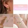 90Pcs 9 Colors Glass Pendants PALLOY-CJ00057-7