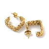 202 Stainless Steel Square Multi Layered Stud Earrings EJEW-H003-12G-2