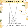 1pc Brass Chain with Alloy Letter Pendants Necklaces NJEW-LP0001-41S-P-2