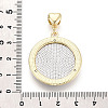 Religion Brass Pendants KK-T080-06GP-3