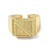 Brass Open Cuff Rings RJEW-B051-37G-2