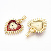 Brass Micro Pave Cubic Zirconia Pendants KK-N257-01C-G-2