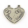 Tibetan Style Alloy Split Pendants TIBE-Q050-201AS-LF-2