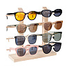 2-Row 8-Slot Wooden Eyeglasses Organizer Display Stands ODIS-WH0070-76-7