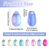 320Pcs 8 Colors Transparent Glass Beads GGLA-YW0004-63-3