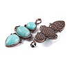 Synthetic Turquoise Pendants G-Q158-04-04-2