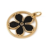 304 Stainless Steel Enamel Pendants STAS-Z143-09G-2