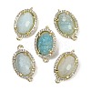 Natural Flower Amazonite Faceted Oval Links G-B126-07G-15-1