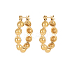 Elegant European Style 304 Stainless Steel Gold-Plated Women's Earrings WS1374-2-1
