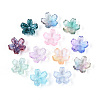 Baking Paint Transparent Glass Bead Caps DGLA-N014-06-1