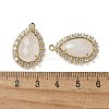 Natural Quartz Crystal Faceted Teardrop Pendants G-I375-01G-06-3
