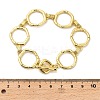 Brass Hexagon Link Chain Bracelets for Women Men BJEW-G740-05G-5