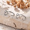 304 Stainless Steel Heart Hoop Nose Rings AJEW-A062-06P-3