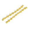 Brass Heart Flower Links Connector Charms KK-G502-14G-2