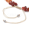 7Pcs Chakra Theme Natural & Synthetic Mixed Gemstone Chips Braided Beads Bracelets BJEW-JB11324-5