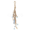 Fish & Starfish & Shell Shape MDF Pendant Decorations HJEW-WH20003-28-1
