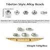 50Pcs 5 Styles Tibetan Style Alloy Beads FIND-CJ0003-62-8