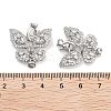Brass with Cubic Zirconia Fold Over Clasps KK-P271-14P-3