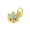 Real 18K Gold Plated Rack Plating Brass Micro Pave Cubic Zirconia Pendants Charms KK-S396-01B-2