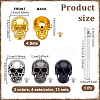 16Pcs 4 Styles Halloween Skull Alloy Decorative Rivets DIY-DR0007-76-2