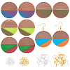 DIY Walnut Wooden Dangle Earring Making Kits DIY-OC0006-63-1