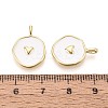 Brass Enamel Pendants KK-T080-67G-3
