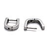 304 Stainless Steel Huggie Hoop Earrings STAS-J033-12A-P-3